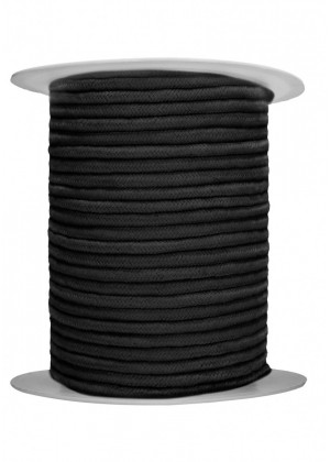 Черная веревка для связывания Bondage Rope - 100 м.