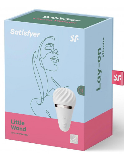 Белый вибромассажер Satisfyer Little Wand