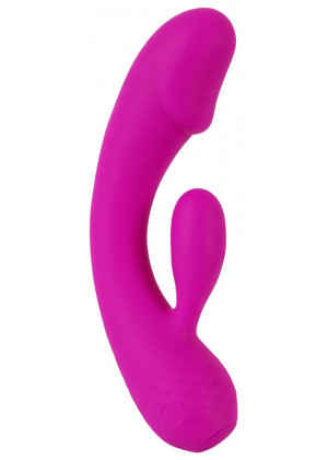 Лиловый вибратор-кролик Super Soft Silicone Rabbit Vibrator - 17,7 см.