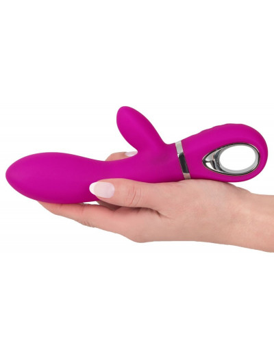 Лиловый вибратор-кролик Super Soft Silicone Rabbit Vibrator - 17,7 см.