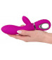 Лиловый вибратор-кролик Super Soft Silicone Rabbit Vibrator - 17,7 см.
