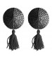 Чёрные круглые пестисы Nipple Tassels Round