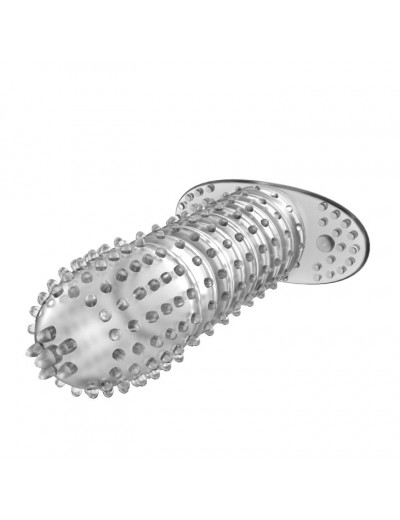 Закрытая прозрачная насадка Crystal sleeve - 12 см.