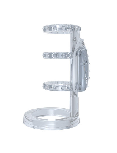 Прозрачная насадка-клетка с вибрацией Vibrating Cock Cage - 7,6 см.