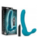 Бирюзовый безремневой страпон Luna Strapless Silicone Dildo - 22,86 см.