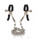 Цепь с зажимами для сосков Silver Beaded Nipple Clamps