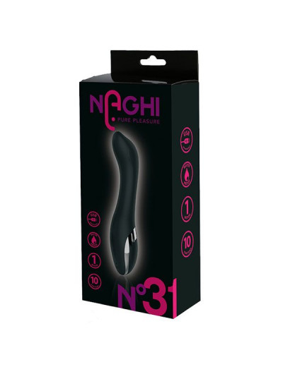 Черный вибратор-реалистик NAGHI NO.31 - 15 см.