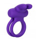 Фиолетовое двойное эрекционное кольцо Silicone Rechargeable Dual Rockin Rabbit