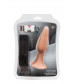 Телесная анальная пробка с вибрацией BOOTYFUL 6INCH SLIM INTRUDER - 15 см.