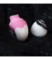 Бело-розовый стимулятор с язычком Tori