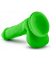 Зеленый фаллоимитатор 6 Inch Silicone Dual Density Cock with Balls - 15,24 см.