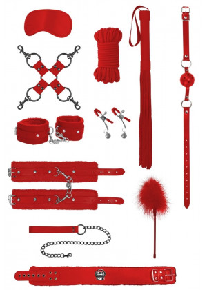 Красный игровой набор БДСМ Intermediate Bondage Kit