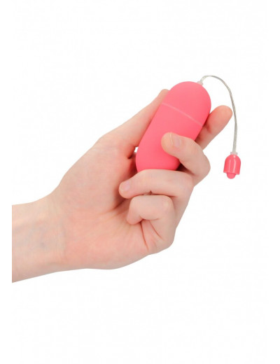 Розовое гладкое виброяйцо Vibrating Egg - 8 см.