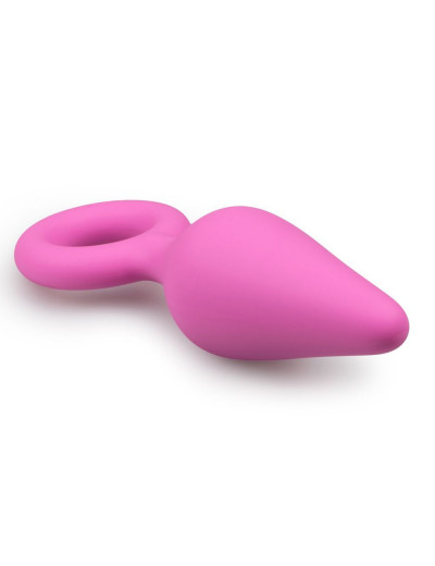 Розовая анальная пробка Pointy Plug - 12 см.