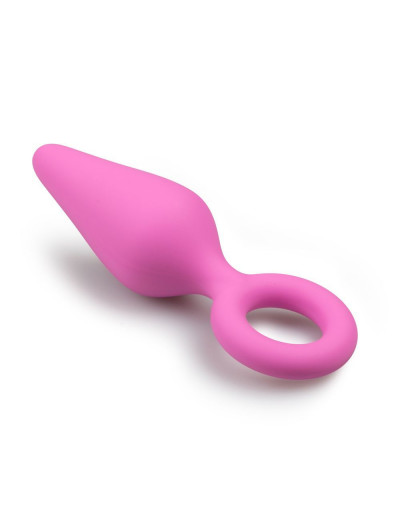 Розовая анальная пробка Pointy Plug - 12 см.