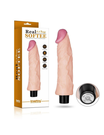 Крупный вибратор-реалистик Real Softee - 20,3 см.