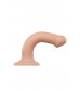 Телесный фаллос на присоске Silicone Bendable Dildo M - 18 см.
