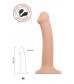 Телесный фаллос на присоске Silicone Bendable Dildo M - 18 см.