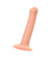 Телесный фаллос на присоске Silicone Bendable Dildo M - 18 см.