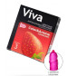 Цветные презервативы VIVA Color Aroma с ароматом клубники - 3 шт.
