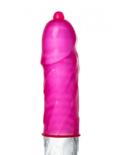 Цветные презервативы VIVA Color Aroma с ароматом клубники - 3 шт.
