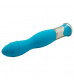 Голубой вибратор с ротацией ECSTASY Deluxe Rippled Vibe - 20 см.