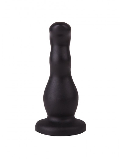 Чёрный анальный стимулятор для массажа простаты - 13,5 см.