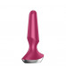 Малиновая анальная пробка с вибрацией Satisfyer Plug-ilicious 2 - 14 см.