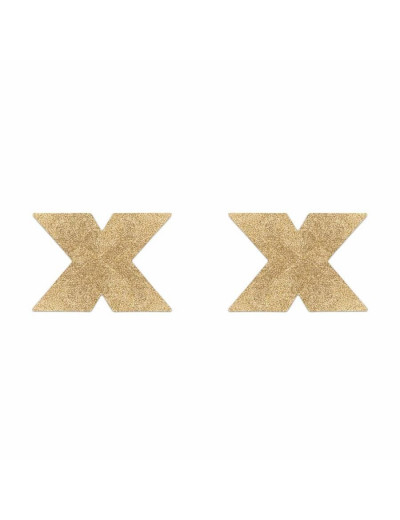 Золотистые крестообразные пэстисы FLASH CROSS PASTIES