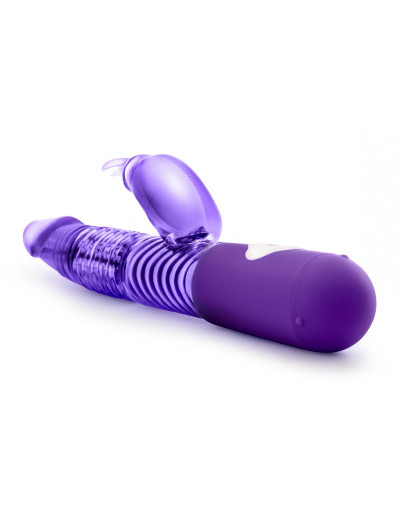 Фиолетовый вибратор с клиторальной стимуляцией Luxe Rabbit 2 - 26 см.