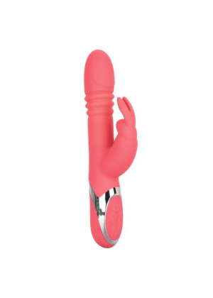 Коралловый вибромассажер-кролик Enchanted Exciter с поступательными движениями
