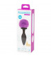 Черная анальная вибропробка Rechargeable Vibrating Bunny Tail Butt Plug Large - 14 см.