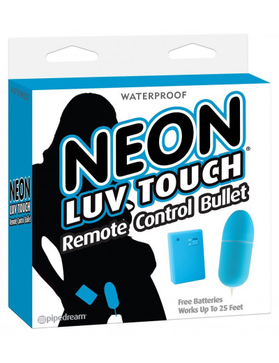 Голубое виброяйцо Remote Control Bullet с пультом ДУ