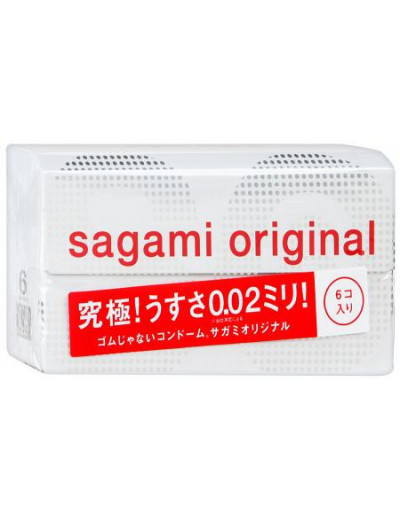 Ультратонкие презервативы Sagami Original 0.02 - 6 шт.