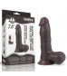Темнокожий фаллоимитатор с присоской 7.8 Sliding Skin Dual Layer Dong - 19,5 см.