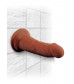 Коричневый фаллоимитатор на присоске 6  Triple Density Cock - 18,4 см.