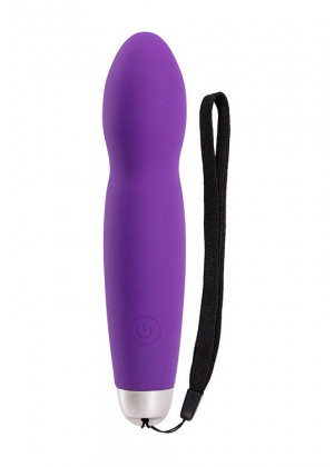 Фиолетовый мини-вибромассажер ELEGANCE INTENSE POWER - 14 см.
