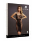 Эффектное мини-платье на бретельках Knee-Length Lace and Fishnet Dress