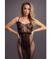 Эффектное мини-платье на бретельках Knee-Length Lace and Fishnet Dress