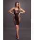 Эффектное мини-платье на бретельках Knee-Length Lace and Fishnet Dress
