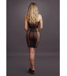 Эффектное мини-платье на бретельках Knee-Length Lace and Fishnet Dress