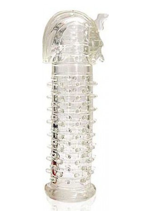 Закрытая прозрачная насадка на пенис Crystal Sleeve Faraon - 13,5 см.