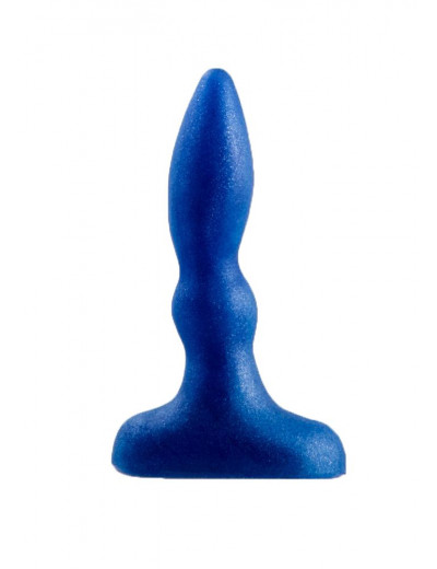 Синий анальный стимулятор Beginners p-spot massager - 11 см.