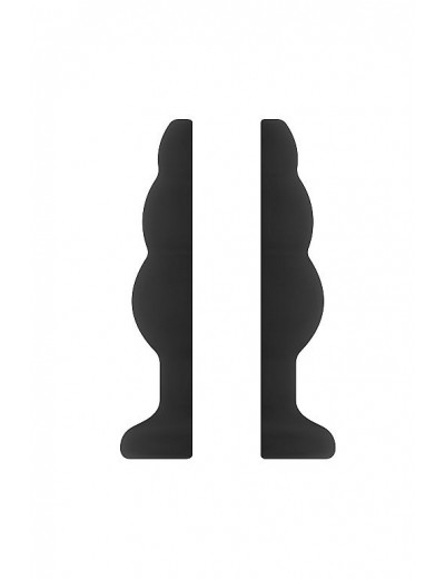Чёрная анальная пробка с тоннелем №50 Medium Hollow Tunnel Butt Plug 4 Inch - 10,2 см.
