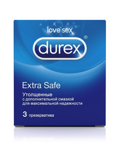 Утолщённые презервативы Durex Extra Safe - 3 шт.