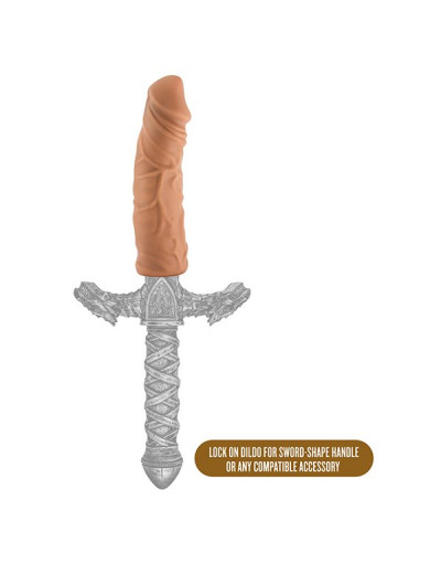 Насадка-фаллоимитатор для трусиков с плугом Realistic 8 Inch Lock On Dildo - 20,3 см.