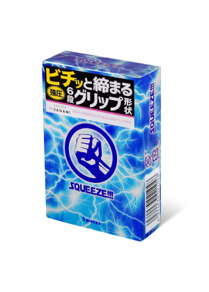 Презервативы Sagami Squeeze волнистой формы - 5 шт.
