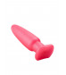 Гладкий розовый анальный плаг - 18,5 см.