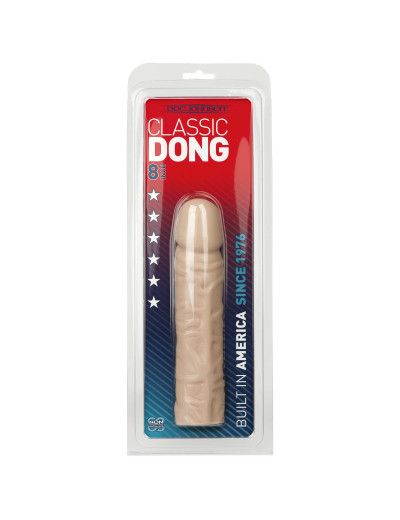 Классический телесный фаллос с рельефом Classic 8  Dong - 20,3 см.