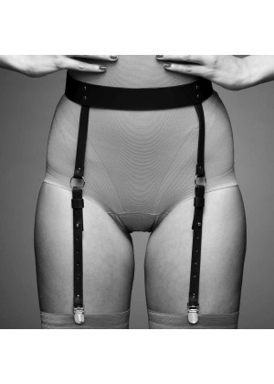 Черный пояс с пажами Bijoux Indiscrets Garter Belt